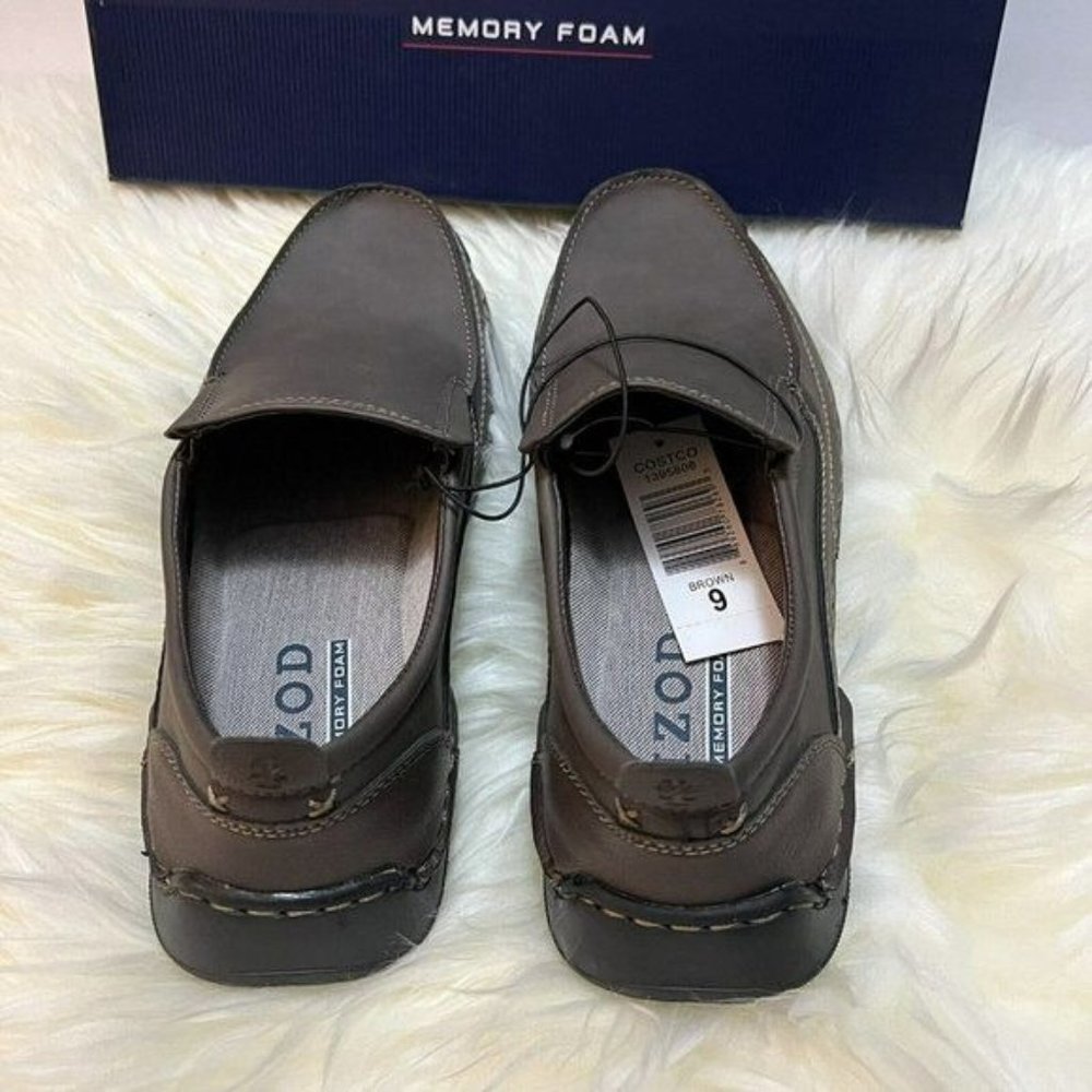 NEW!! Izod Thomas Men's Brown Slip-On Memory Foam Shoes Size 10,10.5, 11 12 - Picture 3 of 11